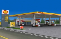 shell gas station day 3d model | Shell gas station, Gas station, Filling  station